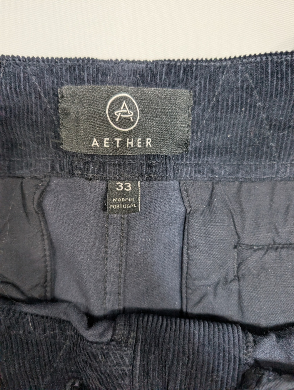 Aether Navy Corduroy Cargo Pants Size 33 - Picture 3 of 5